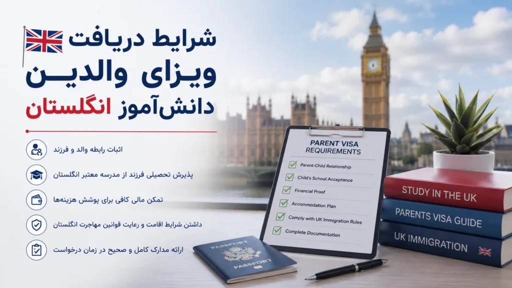 شرایط دریافت ویزای والدین دانش‌آموز انگلستان