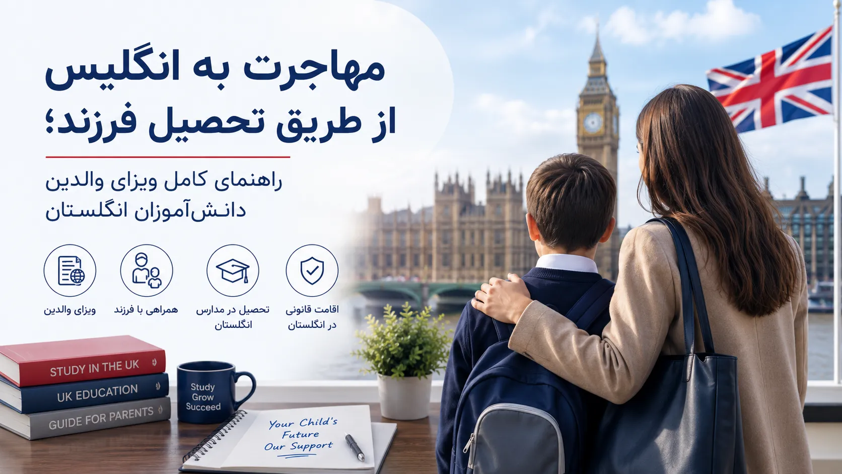 مهاجرت به انگلیس از طریق تحصیل فرزند